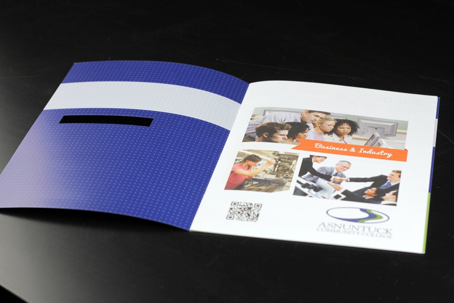 Program Brochure with Die Cut  |  18 x 12 folding to 9 x 12  |  8 Pages + Cover